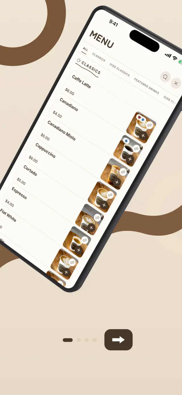 The Local app on an iPhone showing the menu